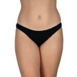AA UNDERWEAR Κιλοτάκι Bikini 90% Cotton Μαύρο λευκό λάστιχο