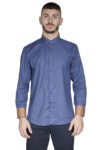 Ανδρικό Πουκάμισο Senior Μάο M002-1 Μπλε