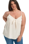 Τοπ Frane plus size 1519 Εκρού