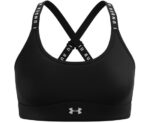 Under Armour Infinity Mid Covered Γυναικείο Αθλητικό Μπουστάκι 1363353-001 Μαύρο - Image 4