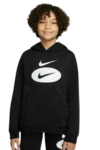 Nike Παιδικό Φούτερ με Κουκούλα και Τσέπες DM8097-010 Μαύρο