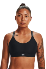 Under Armour Infinity Mid Covered Γυναικείο Αθλητικό Μπουστάκι 1363353-001 Μαύρο