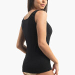 A.A UNDERWEAR Φανελάκι Plus Φαρδιά Τιράντα Με Μοτίφ Cotton Μαύρο - Image 2