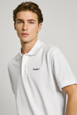 Pepe Jeans Ανδρικό T-shirt Polo PM542298-800 Λευκό - Image 4