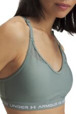 Under Armour Crossback Mid Bra Γυναικείο Μπουστάκι 1386424-348 Πράσινο - Image 4