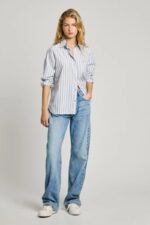 Pepe Jeans Γυναικείο Πουκάμισο PL305002-563 Λευκό/Μπλε - Image 2