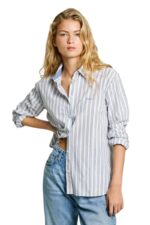 Pepe Jeans Γυναικείο Πουκάμισο PL305002-563 Λευκό/Μπλε