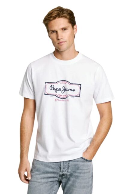 Pepe Jeans Ανδρικό T-Shirt PM509786-800 Λευκό