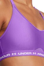 Under Armour Crossback Mid Bra Γυναικείο Μπουστάκι 1386424-525 Μωβ - Image 3