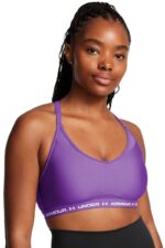 Under Armour Crossback Mid Bra Γυναικείο Μπουστάκι 1386424-525 Μωβ