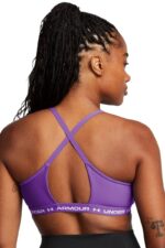 Under Armour Crossback Mid Bra Γυναικείο Μπουστάκι 1386424-525 Μωβ - Image 2