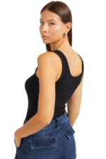 Guess Γυναικείο Αμάνικο T-Shirt W3YP68KA0H1-JBLK Μαύρο - Image 2