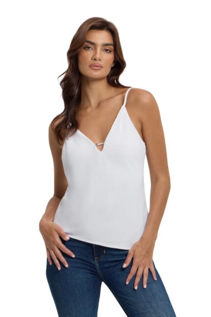 Guess Τιράντα Γυναικείο T-Shirt W5GH58WGLD2-G011 Λευκό