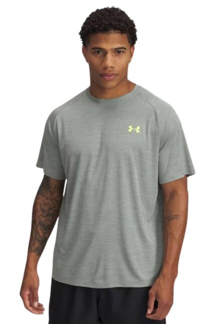 Under Armour Tech Textured Ανδρικό T-Shirt 1382796-348 Πράσινο