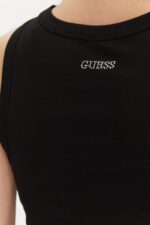 Guess Γυναικείο Αμάνικο T-Shirt W5GP06KCS10-JBLK Μαύρο - Image 5