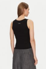 Guess Γυναικείο Αμάνικο T-Shirt W5GP06KCS10-JBLK Μαύρο - Image 3