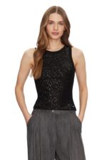 Guess Γυναικείο Αμάνικο T-Shirt W5GP06KCS10-JBLK Μαύρο