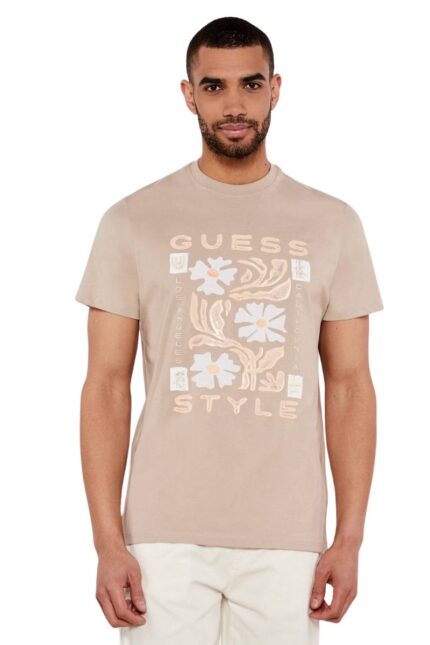 Guess Ανδρικό T-Shirt M5GI05I3Z14-G1H1 Μπεζ