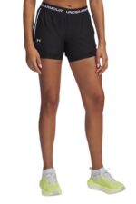 Under Armour Tech Play Up 2in1 Γυναικείο Σορτς/Κολαν 1389895-001 Μαύρο