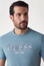 Guess Ανδρικό T-Shirt M5GI07I3Z14-G7DV Μπλε - Image 4