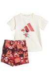 Adidas Disney Βρεφικό Σετ Με Σορτς JF3625 Mickey Mouse Εκρού/Κοκκίνο
