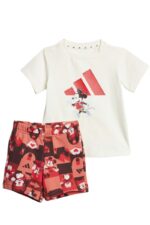 Adidas Disney Βρεφικό Σετ Με Σορτς JF3625 Mickey Mouse Εκρού/Κοκκίνο