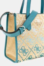 Guess Silvana Γυναικεία Τσαντά HWSW8665220 Μπεζ/Γαλαζοπράσινη - Image 3