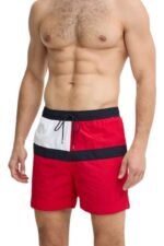 Tomy Hilfiger Ανδρικό Μαγιό Βερμούδα UM0UM03259-XLG Κοκκίνο/Λευκό/Μπλε