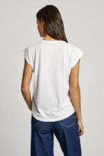 Pepe Jeans Γυναικείο Αμάνικο T-shirt PL506030-800 Λευκό - Image 4