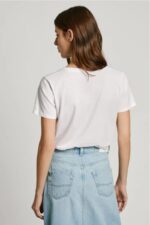 Pepe Jeans Γυναικείο T-shirt PL506051-800 Λευκό - Image 4