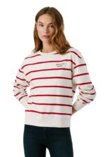 Pepe Jeans Γυναικείο Φούτερ PL5800020-264 Μπεζ/Κοκκίνο