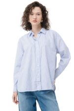 Pepe Jeans Γυναικείο Πουκάμισο Ριγέ PL3051250-532 Γαλάζιο