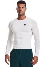 Under Armour Comp SS Ισοθερμική Ανδρική Μπλούζα 1361524-100 Λευκή