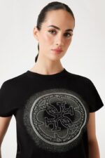 Guess Γυναικείο T-Shirt Slim W5YI14I3Z14-JBLK Μαύρο - Image 3