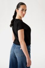 Guess Γυναικείο T-Shirt Slim W5YI14I3Z14-JBLK Μαύρο - Image 4