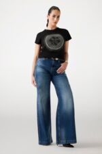 Guess Γυναικείο T-Shirt Slim W5YI14I3Z14-JBLK Μαύρο - Image 2