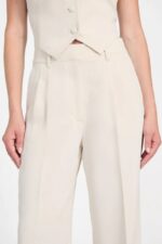 Guess Κλασικό Γυναικείο Παντελόνι W5YB08WGHC2-G012 Εκρού - Image 4