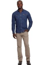 Guess Ανδρικό Τζιν Πουκάμισο M4YH02D3PF6-SAFI Μπλε - Image 2