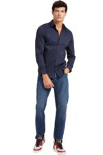 Guess Ανδρικό Πουκάμισο W1YH20W7ZK1-G7V2 Μπλε Σκούρο - Image 2