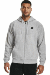 Under Armour Rival Ανδρική Φούτερ Ζακέτα 1357111-011 Light Grey
