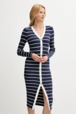 Guess Γυναικείο Φόρεμα W5YK98Z2YK2-F7BG Ριγέ Μπλε - Image 2