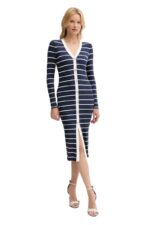 Guess Γυναικείο Φόρεμα W5YK98Z2YK2-F7BG Ριγέ Μπλε