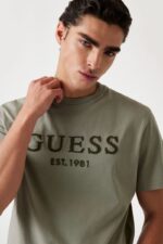 Guess Ανδρικό T-Shirt M5YI17I3Z14-G9D5 Λαδί - Image 3