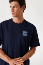 Guess Ανδρικό T-Shirt Oversized M5YI27KCCM1-G7V2 Σκούρο Μπλε - Image 3