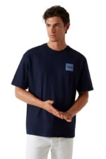 Guess Ανδρικό T-Shirt Oversized M5YI27KCCM1-G7V2 Σκούρο Μπλε