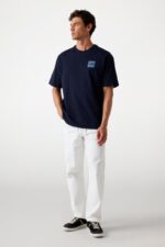 Guess Ανδρικό T-Shirt Oversized M5YI27KCCM1-G7V2 Σκούρο Μπλε - Image 2