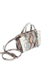 Guess Queensland Mini Γυναικεία Τσάντα HWKG965576 Μπλε/Καφέ - Image 3