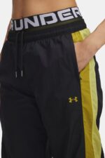 Under Armour Icon Crinkle Γυναικείο Παντελόνι 6007112-001 Μαύρο/Κίτρινο - Image 3