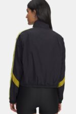 Under Armour Icon Crinkle Γυναικείο Τζάκετ 6007111-001 Μαύρο/Κίτρινο - Image 2