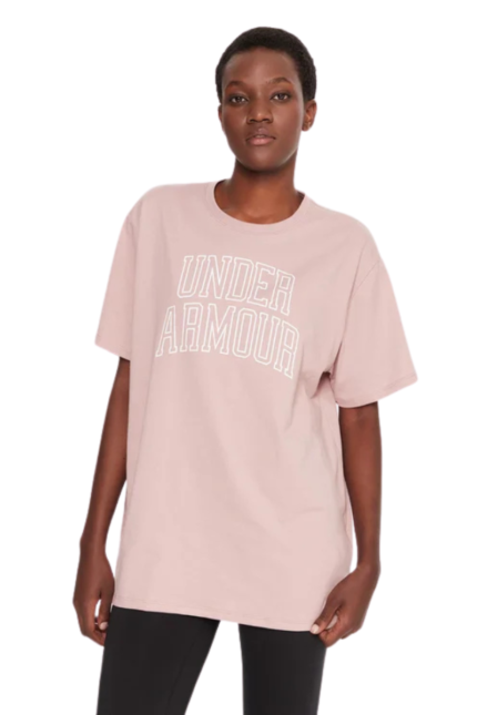 Under Armour Μπλουζάκι Rival 6007883-673 Ροζ